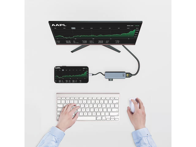 Adapter ACT USB-C 4K multiport 2 HDMI monitoren