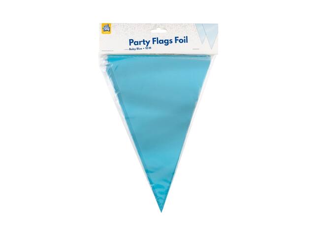 Party Flag Foil Baby Blue
