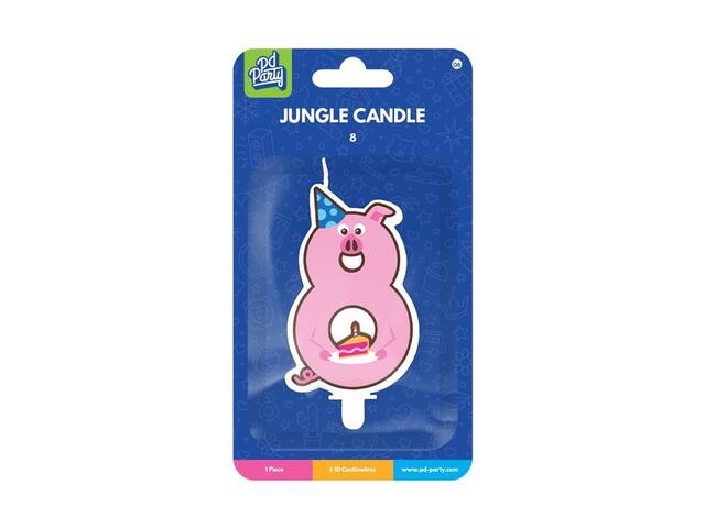 Jungle candle 8 Pig