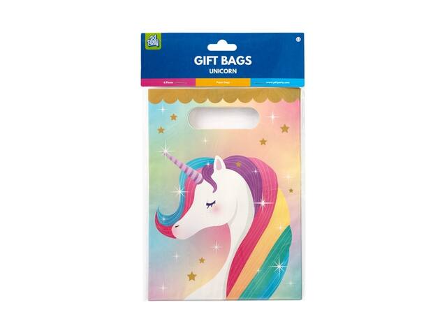 Cadeau tasjes Unicorn papier 23x16cm 6 stuks