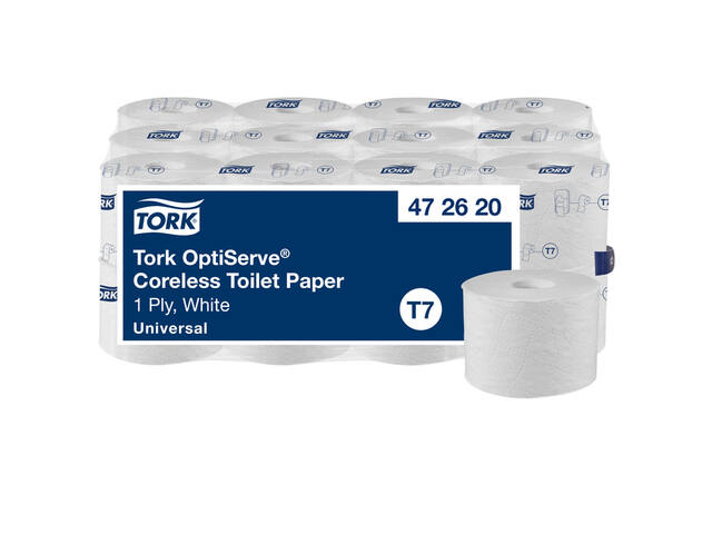 Toiletpapier Tork T7 Universal 1laags 144m wit