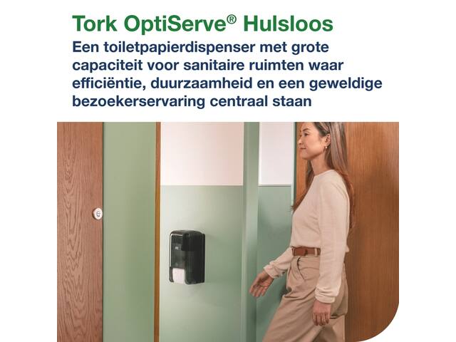 Toiletpapierdispenser Tork T7 verticaal duo zwart
