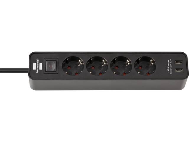 Stekkerdoos Brennenstuhl Eco 4vdig 2 USB C 1.5m zw