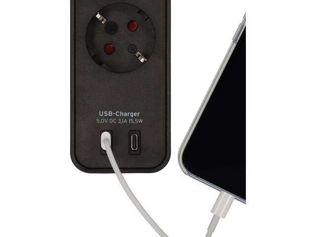 Stekkerdoos Brennenstuhl Eco 4vdig 2 USB C 1.5m zw