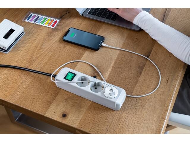 Stopcontactadapter Brennenstuhl USB A 2.4A wit