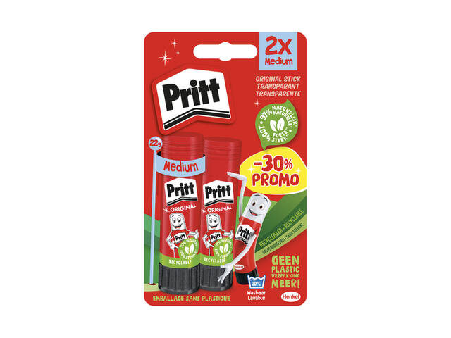 Lijmstift Pritt Stick Original 2x 22gr Promo
