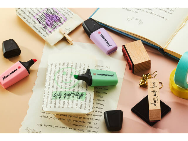 Markeerstiftt STABILO BOSS mini pastel ass 6 stuks