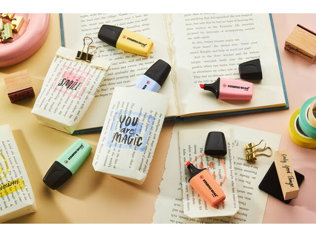 Markeerstiftt STABILO BOSS mini pastel ass 6 stuks