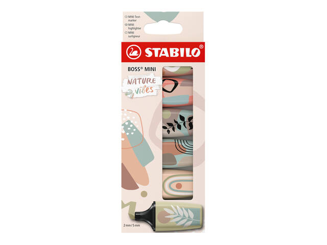 Markeerstift STABILO BOSS mini nature ass 6 stuks