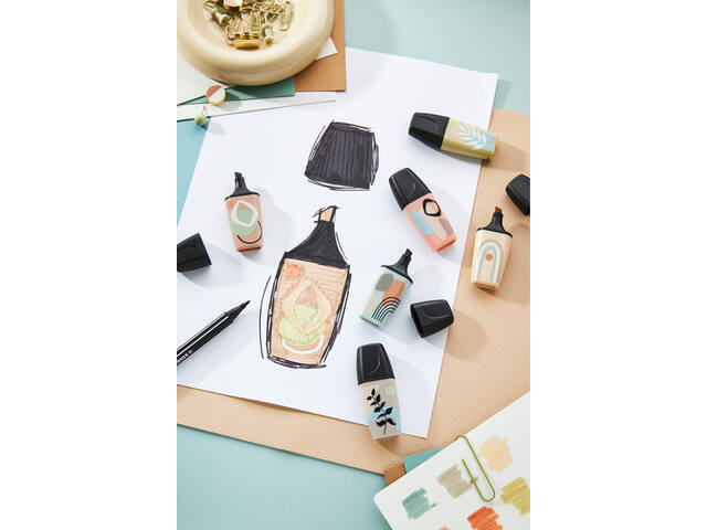 Markeerstift STABILO BOSS mini nature ass 6 stuks