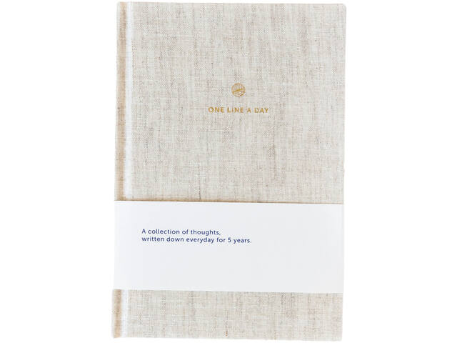 Dagboek A-Journal One Line A Day Linen