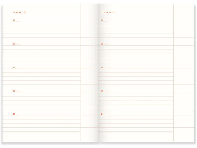 Dagboek A-Journal One Line A Day Linen