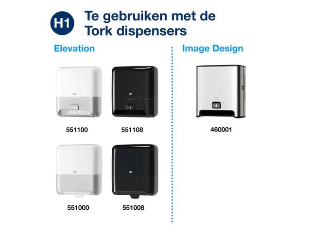 Handdoekrol Tork H1 Advanced 2laags 150m naturel
