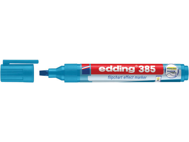 Viltstift edding 385 flipover penseel lichtblauw