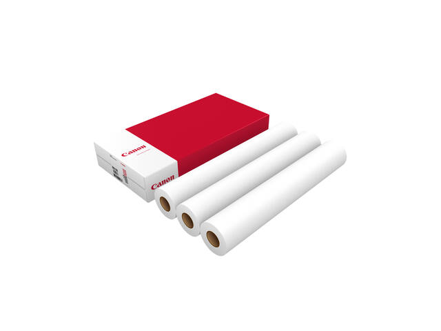 Inkjetpapier Canon 610mmx50m 90gr standaard 3 rol