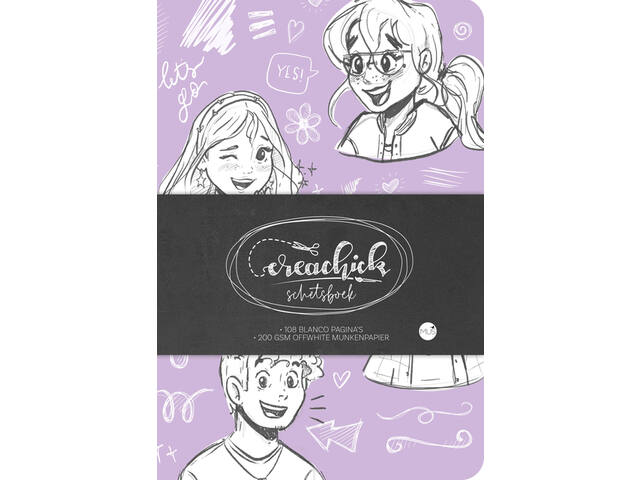 Schetsboek CreaChick Lilac