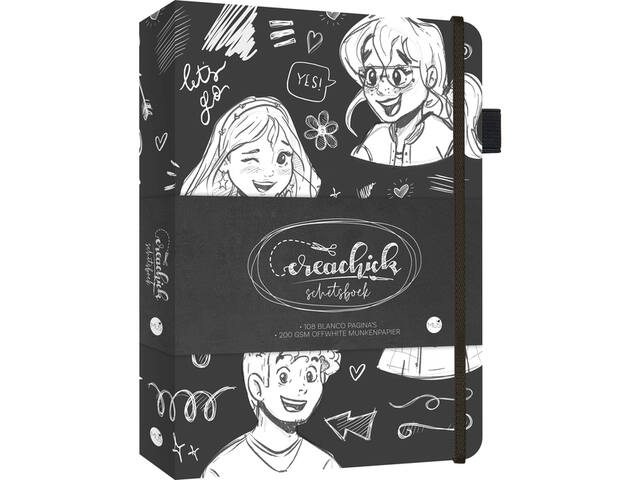 Schetsboek CreaChick Black