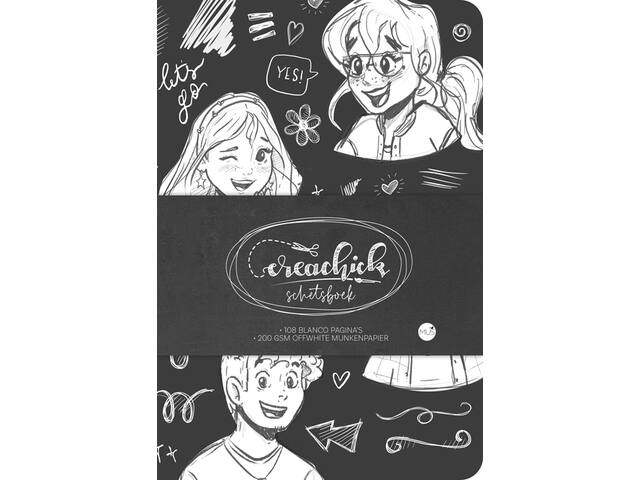 Schetsboek CreaChick Black