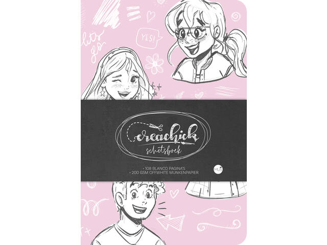 Schetsboek CreaChick Pink