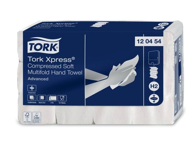 Handdoek Tork H2 Xpress compressed Advance 212x320