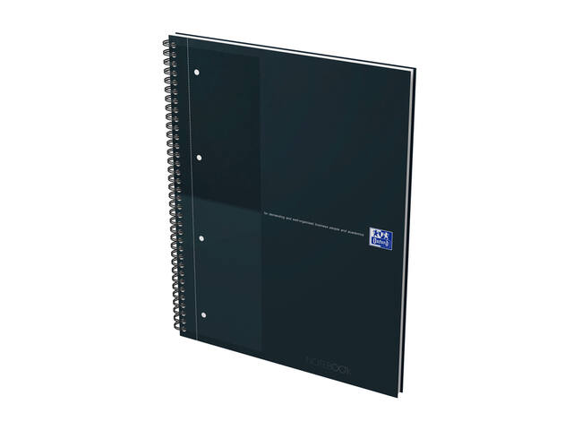 Spiraalblk Oxf International Notebk A4+ lijn zwart