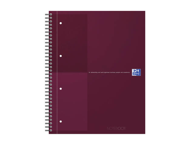 Spiraalblk Oxf International Notebk A4+ lijn rood