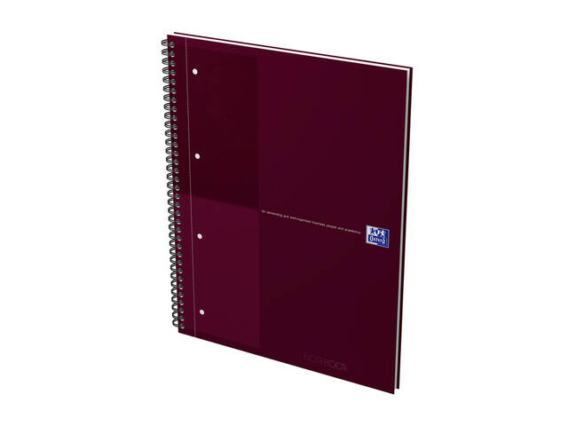 Spiraalblk Oxf International Notebk A4+ lijn rood