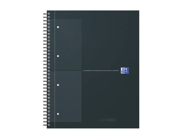Spiraalblk Oxf International Notebk A4+ rt 5X5 zw