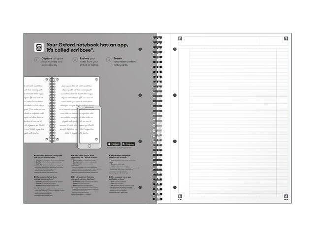 Spiraalblk Oxf International Notebk A4+ lijn blauw