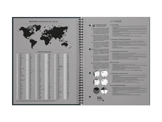 Spiraalblk Oxf International Notebk A4+ lijn blauw