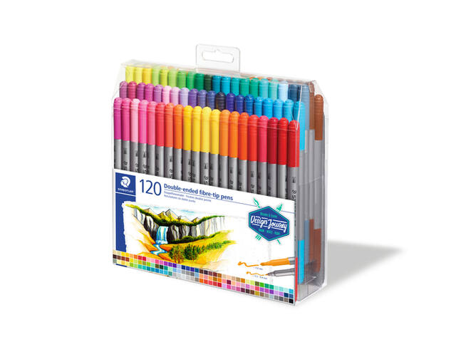 Kleurstift Staedtler dubbele punt set 120 kleuren