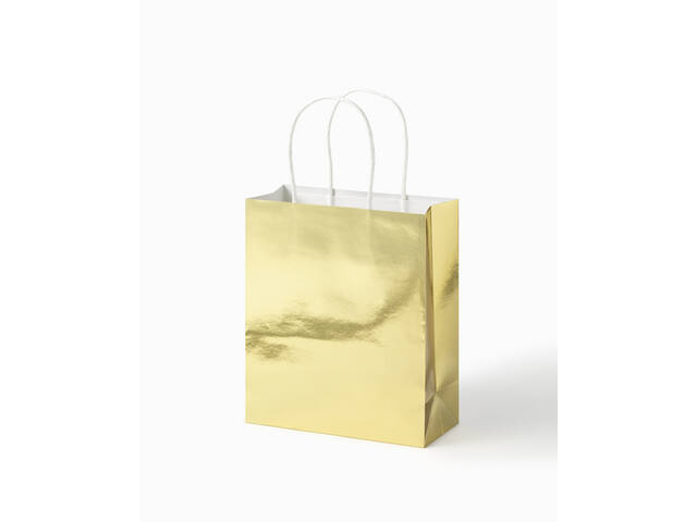 Cadeautas Folia goud kraft 18x21x8cm 7 stuks