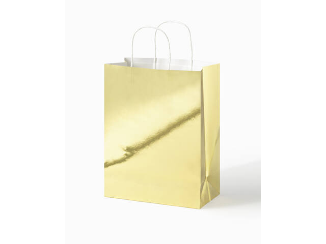 Cadeautas Folia goud kraft 24x31x12cm 20 stuks