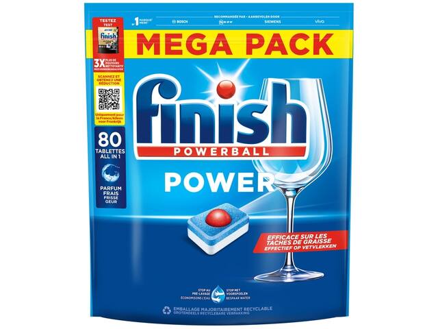 Vaatwastabbletten Finish AIO Power Regular 80st
