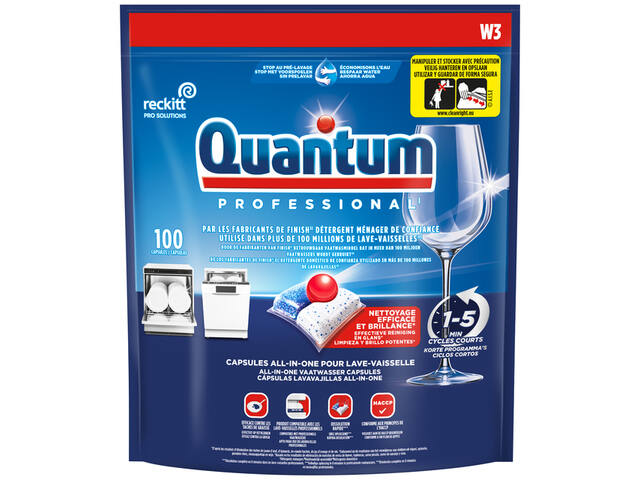 Vaatwastabletten Quantum Pro All-in-one 100 caps