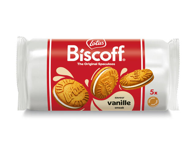 Koekjes Lotus Biscoff sandwich vanille 5 stuks