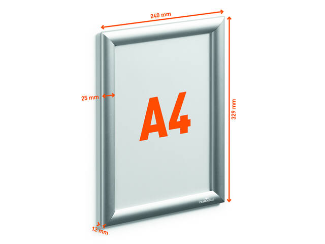 Kliklijst Durable A4 aluminium