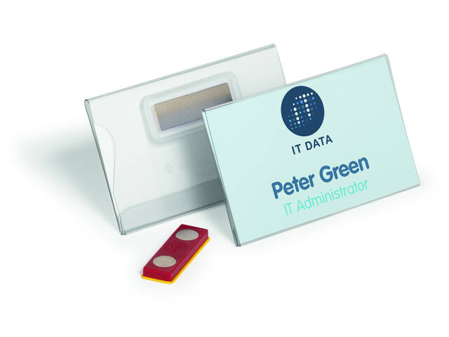 Badge Durable met magneet 54x90mm 25 stuks