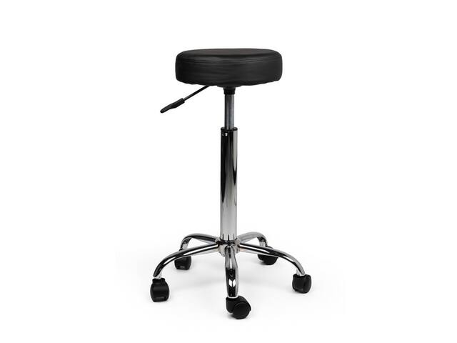 Tabouret kruk zwart hoge gasveer