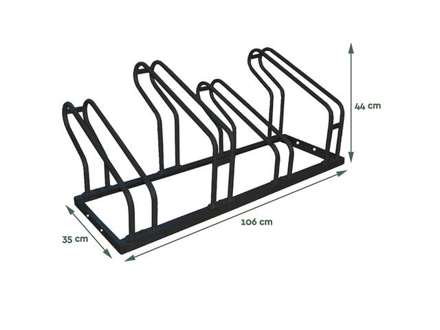 Fietsenrek BRASQ  4 fietsen BS400 zwart