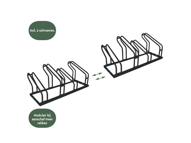 Fietsenrek BRASQ  4 fietsen BS400 zwart