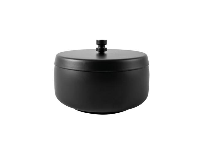 Asbak BRASQ tafelmodel 1 liter met deksel zwart