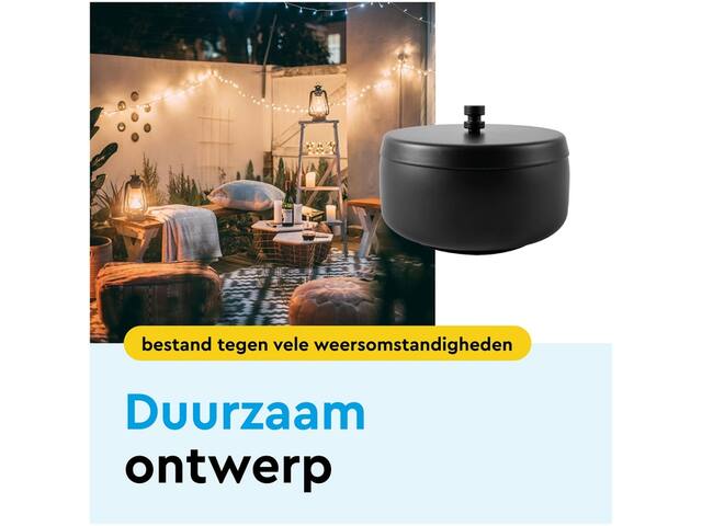 Asbak BRASQ tafelmodel 1 liter met deksel zwart