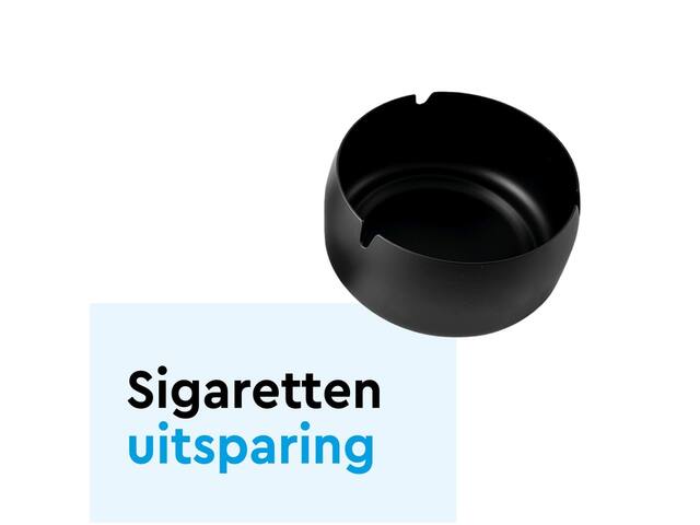 Asbak BRASQ tafelmodel 1 liter met deksel zwart