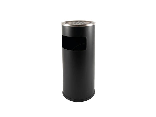 Afvalbak met asbak BRASQ 11 liter AT500 zwart