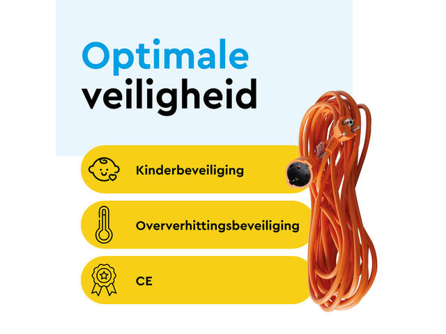 Verlengkabel BRASQ 30m oranje