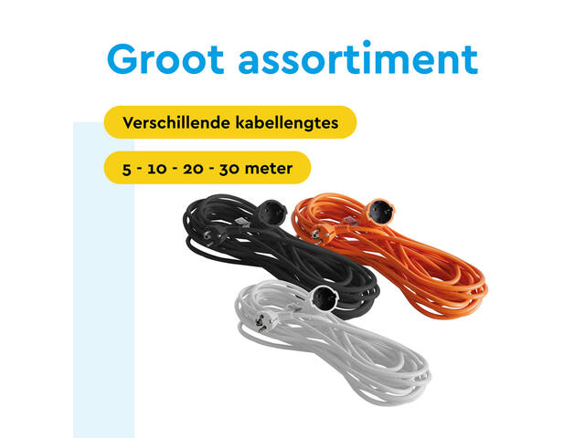 Verlengkabel BRASQ 30m oranje