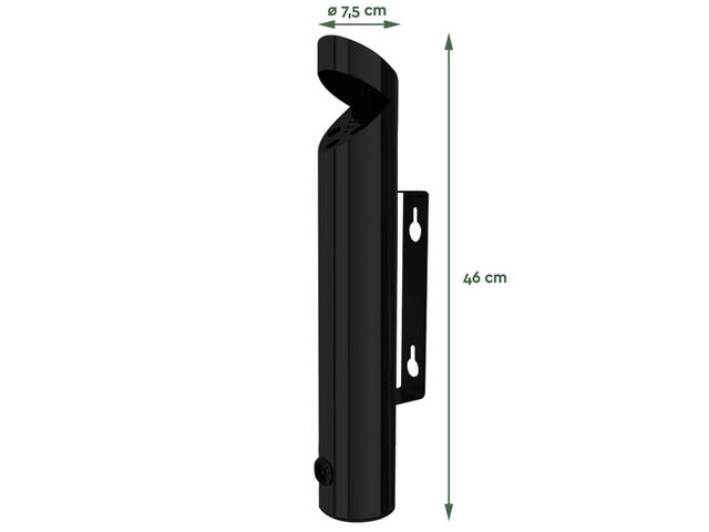 Wandasbak BRASQ AT200 RVS zwart