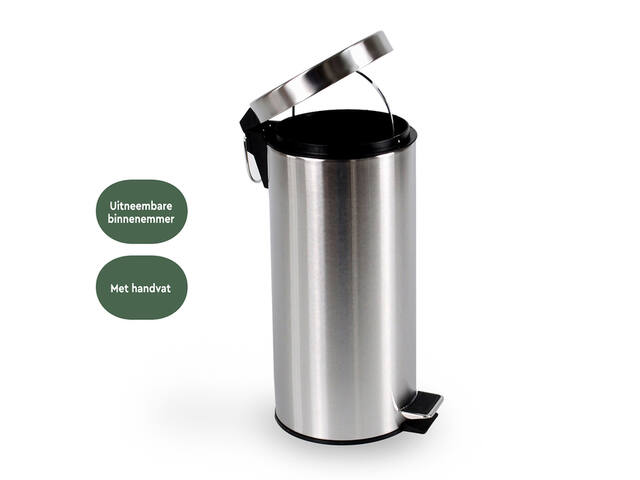 Pedaalemmer BRASQ 30 liter rvs