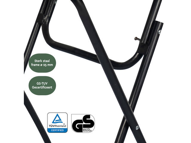 Statafel BRASQ 80cm BT100 zwart